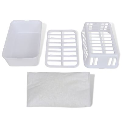 vidaXL plastikbeholdere med tørremiddel 2 stk. 4 kg calciumchlorid