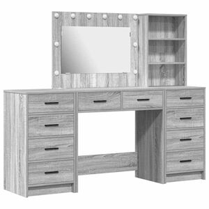 vidaXL Kl&aelig;deskab 3 stk. Gr&aring; Sonoma 78,5 x 41 x 135 cm Konstrueret tr&aelig;