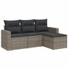 vidaXL sofas&aelig;t til haven 4 dele med hynder polyrattan gr&aring;