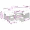 vidaXL Havesofa S&aelig;t 9 pcs Gr&aring; polyrattan