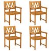 vidaXL Udend&oslash;rs b&aelig;nk 4 pcs Naturfarvet 56 x 55,5 x 90 cm