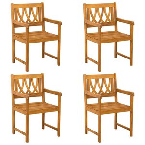 vidaXL Udend&oslash;rs b&aelig;nk 4 pcs Naturfarvet 56 x 55,5 x 90 cm