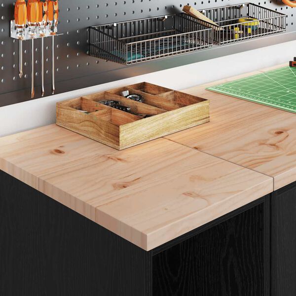 vidaXL Garageopbevaringsskab Sort 30x51x85 cm Massivt træ Fyrretræ