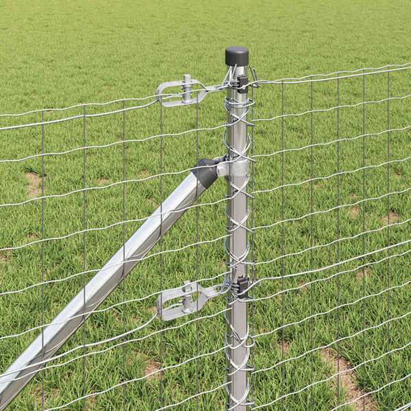 vidaXL Hegnssøjler 13 pcs Sølv Ø32mm 60 cm Galvaniseret stål