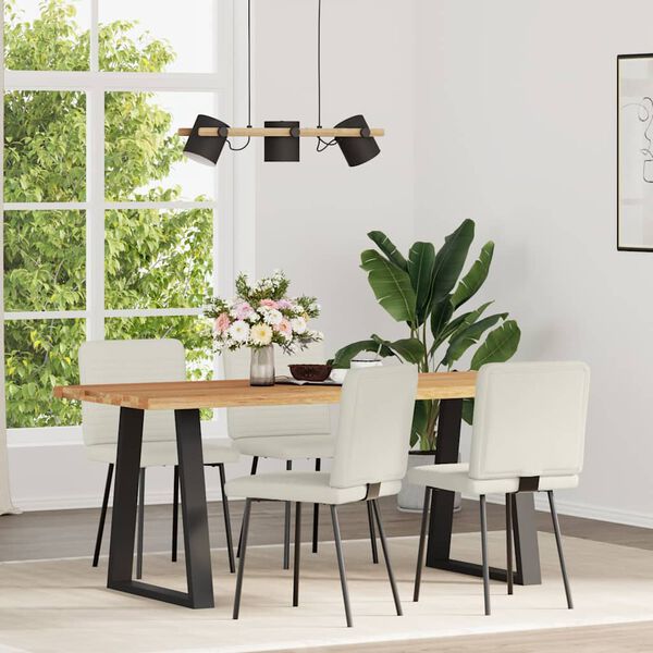 vidaXL spisebordsstole 4 stk. velour cremefarvet