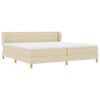 vidaXL Box spring seng med madras Creme 200 x 200 cm Stof
