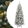 vidaXL Kunstigt juletr&aelig; Hvid 210 cm PVC og plastik og st&aring;l og PE