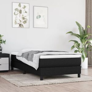 vidaXL springmadras med pocketfjedre medium 120x190x20 cm stof sort