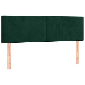 vidaXL sengegavle 144x5x78/88 cm fl&oslash;jl m&oslash;rkegr&oslash;n