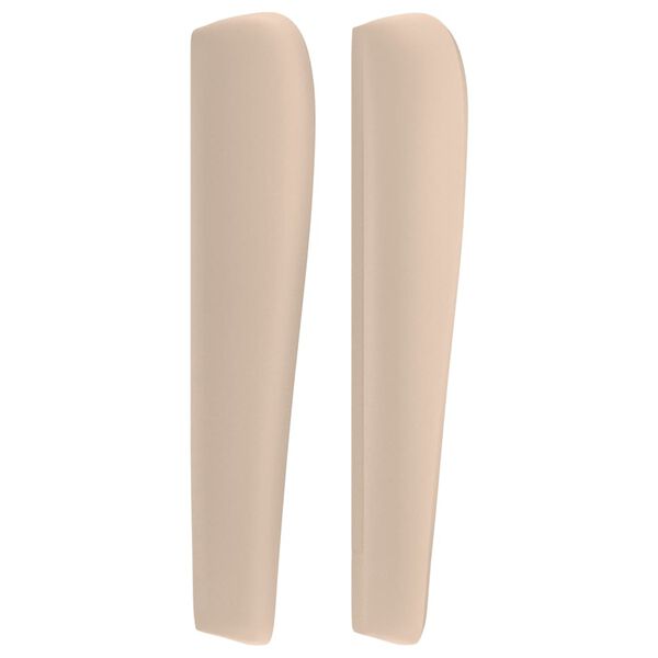 vidaXL sengegavl med kanter 93x23x118/128 cm kunstl&aelig;der cappuccino