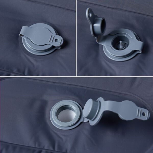 vidaXL 1-personers campingmadras med pude selvoppustelig gr&aring;