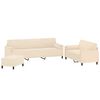 vidaXL sofas&aelig;t 3 dele med pyntepuder og hynder velour cremefarvet