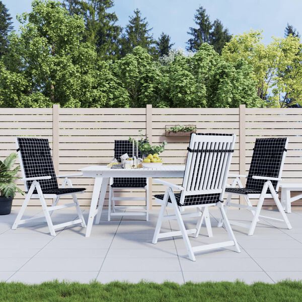 vidaXL stolehynder m. h&oslash;j ryg 4 stk. stof ternet sort