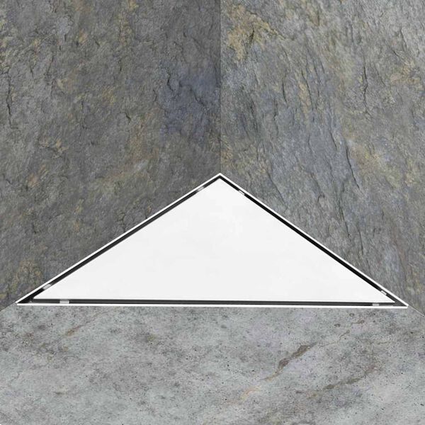 vidaXL gulvafl&oslash;b med 2-i-1 d&aelig;ksel 25x25 cm rustfrit st&aring;l