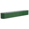 vidaXL plantekasse 260x40x36 cm galvaniseret st&aring;l gr&oslash;n
