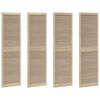 vidaXL Skabsd&oslash;r 4 pcs Naturfarvet 201 x 2,1 x 59,5 cm Massiv fyrretr&aelig;
