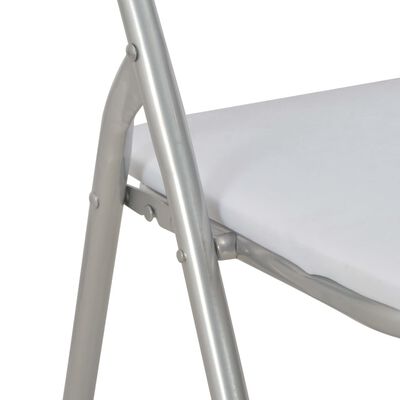 vidaXL sammenklappelige spisebordsstole 6 stk. hvid kunstlæder