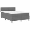 vidaXL Box spring seng Lys Gr&aring; og Hvid 140 x 200 cm Velourstof