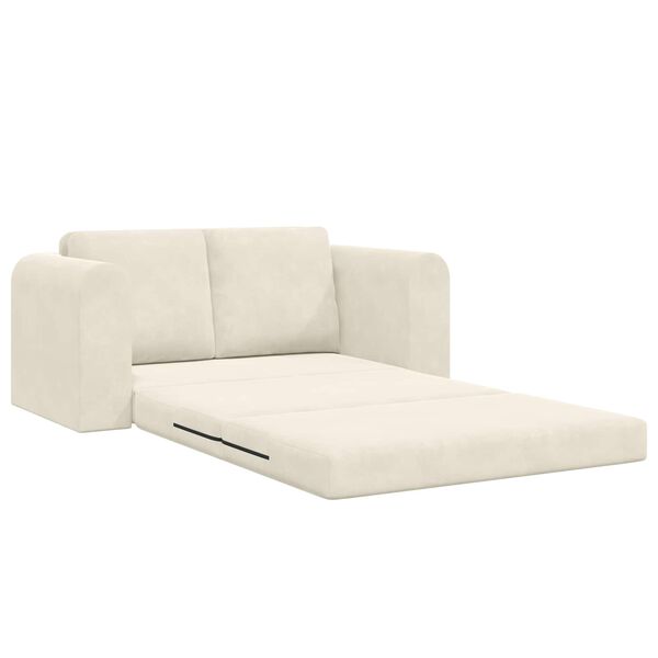 vidaXL Sovesofa 60cm Creme Fl&oslash;jl