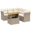 vidaXL sofas&aelig;t til haven 5 dele med hynder polyrattan beige