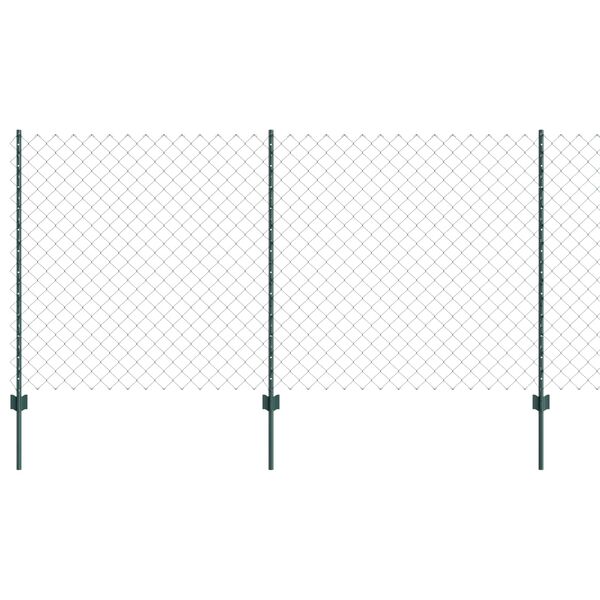 vidaXL Hegn og Post Gr&oslash;n 1,2 x 25 m St&aring;l