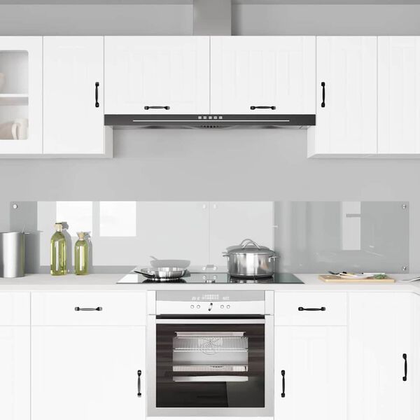 vidaXL K&oslash;kken bagv&aelig;g 2 pcs Transparent 110 x 40 cm h&aelig;rdet glas