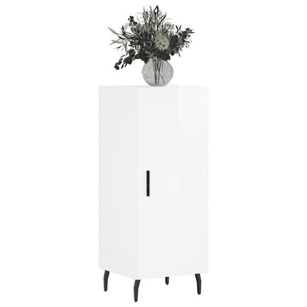 vidaXL sk&aelig;nk 34,5x34x90 cm konstrueret tr&aelig; hvid h&oslash;jglans