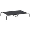 vidaXL l&oslash;ftet hundeseng 130x80x20 cm oxfordstof og st&aring;l sort