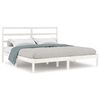 vidaXL sengestel 180x200 cm Super King massivt fyrretr&aelig; hvid