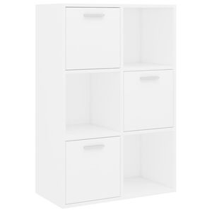 vidaXL kontorreol 60x29,5x90 cm konstrueret tr&aelig; hvid