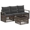 vidaXL Havesofa S&aelig;t 4 stk. Gr&aring; polyrattan