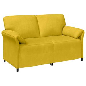 vidaXL 2-personers sofa Gul 158 x 83 x 95 cm Fl&oslash;jl