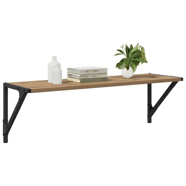 vidaXL V&aelig;ghylder med hylde 2 pcs Artisan Egetr&aelig; 80 x 25 x 25,5 cm