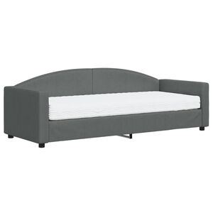 vidaXL daybed med madras 80x200 cm stof m&oslash;rkegr&aring;