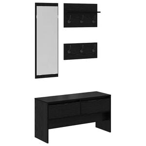 vidaXL Entrem&oslash;bels&aelig;t 4 stk. Sort eg 90 x 31 x 46,5 cm Konstrueret tr&aelig;