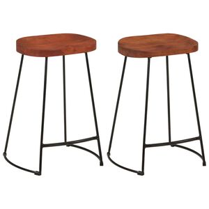 vidaXL Gavin-barstole 2 stk. 45x40x63 cm massivt mangotr&aelig;