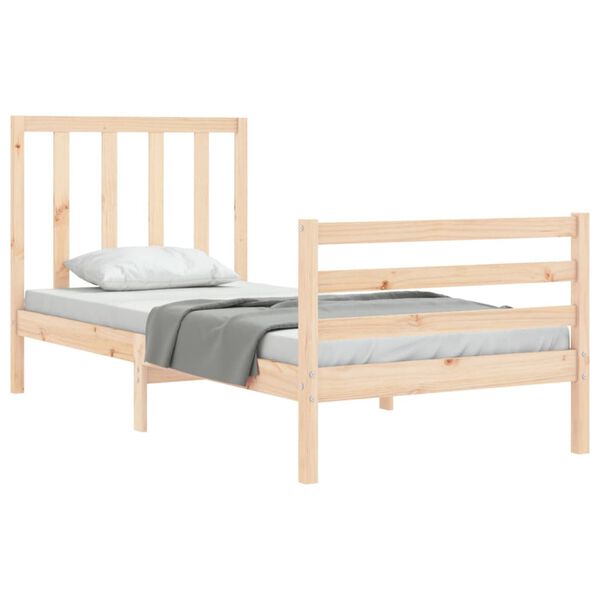 vidaXL sengeramme uden madras 90x200 cm massivt fyrretr&aelig;