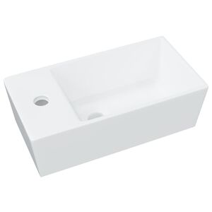 vidaXL h&aring;ndvask hvid 48x25x15 cm keramik