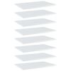 vidaXL boghylder 8 stk. 60x40x1,5 cm konstrueret tr&aelig; hvid h&oslash;jglans