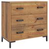 vidaXL kommode 75x35x70 cm massivt fyrretr&aelig;