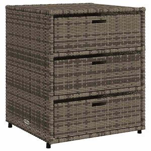 vidaXL opbevaringsskab til haven 55x59x69 cm polyrattan grå