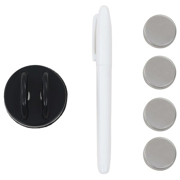 vidaXL væghængt magnettavle 50x50 cm glas