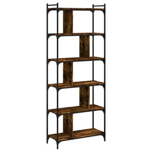 vidaXL bogreol 76x32x192 cm 6 hylder konstrueret tr&aelig; r&oslash;get eg