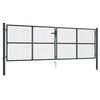 vidaXL havel&aring;ge i net galvaniseret st&aring;l 400x125 cm gr&aring;