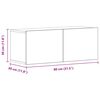 vidaXL TV-skab 2 pcs Sort eg 80 x 30 x 30 cm Konstrueret tr&aelig;