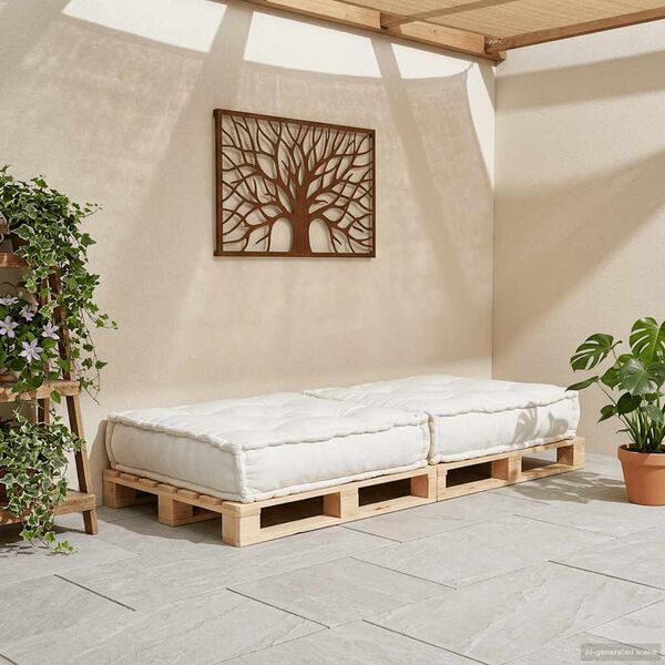 vidaXL modul&aelig;r sofaenhed stof 70x70x36 cremefarvet