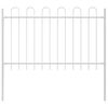 vidaXL Havehegn BOXTEL 9 stk. 15,3 x 1 m Pulverlakeret st&aring;l Hvid