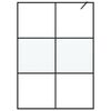 vidaXL brusev&aelig;g 140x195 cm halvmatteret sikkerhedsglas sort