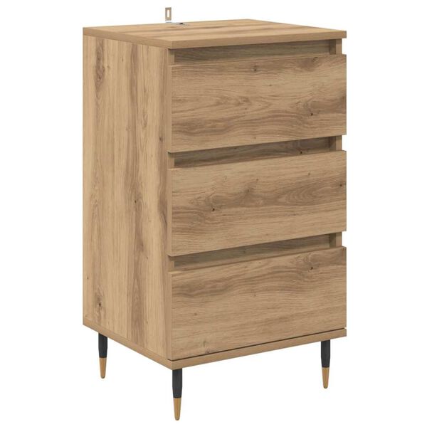 vidaXL Sideboard med skuffe artisan eg 35 x 40 x 70 cm Konstrueret tr&aelig;