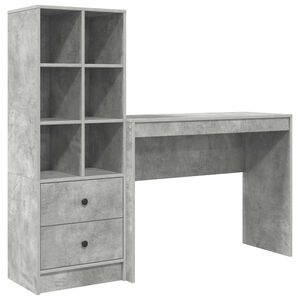 vidaXL Bord Beton Gr&aring; 145,5 x 40 x 127 cm 2 stk.